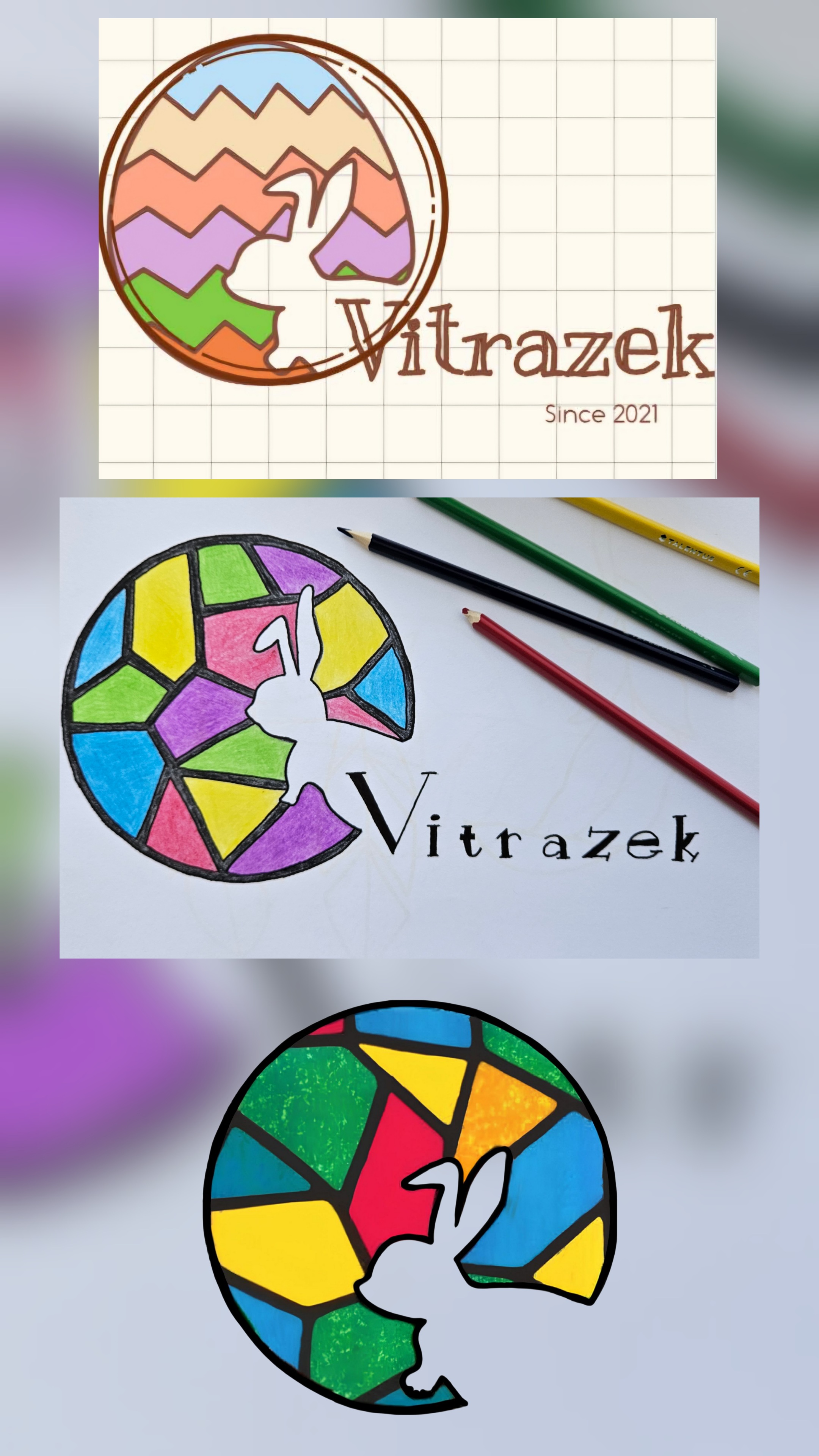 První logo Vitrazek Since 2021 návrh